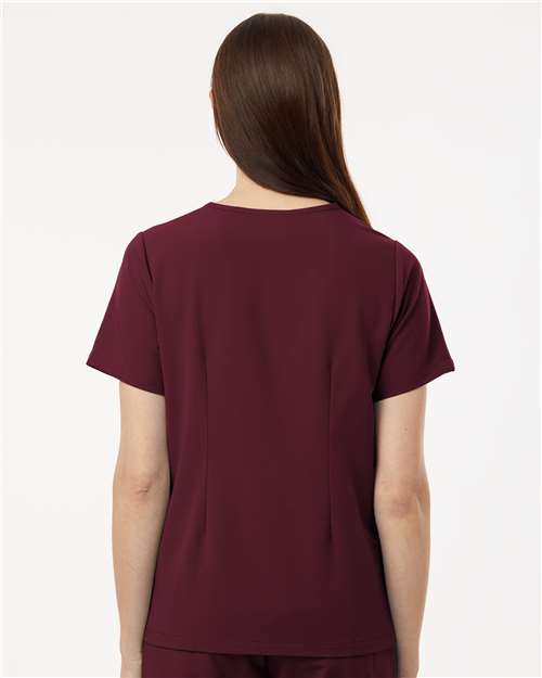 Women's Rhena Essential 1-Pocket Scrub V-Neck Top - Burgundy