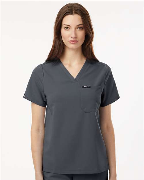 Women's Rhena Essential 1-Pocket Scrub V-Neck Top - Carbon Grey