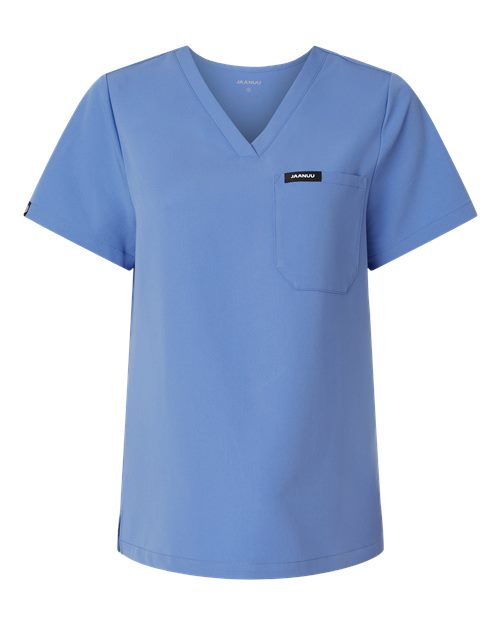 Women's Rhena Essential 1-Pocket Scrub V-Neck Top - Ceil Blue