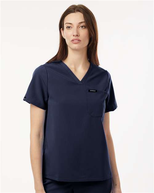 Women's Rhena Essential 1-Pocket Scrub V-Neck Top - Midnight Navy