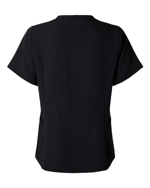 Women's Calix Fit & Flare Scrub V-Neck Top - Black