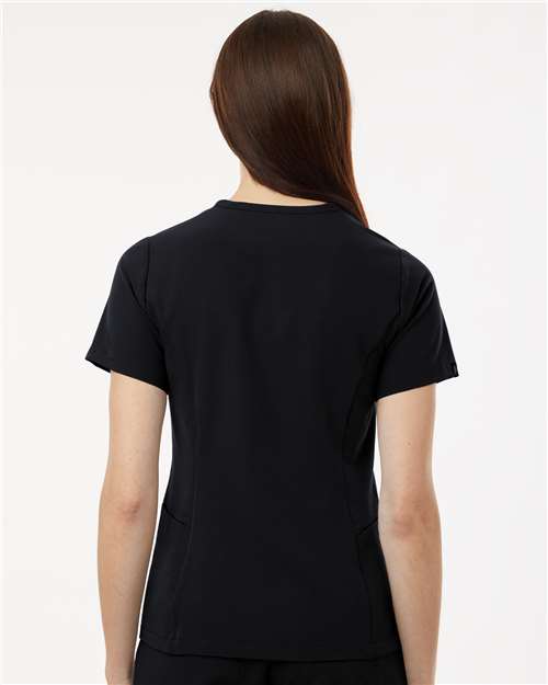 Women's Calix Fit & Flare Scrub V-Neck Top - Black