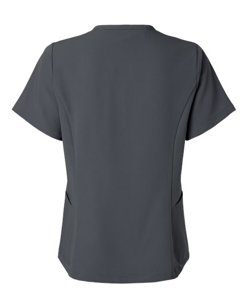 Women's Calix Fit & Flare Scrub V-Neck Top - Carbon Grey