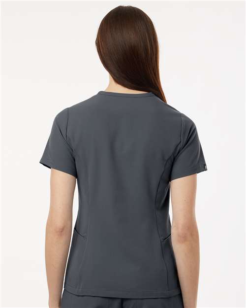 Women's Calix Fit & Flare Scrub V-Neck Top - Carbon Grey
