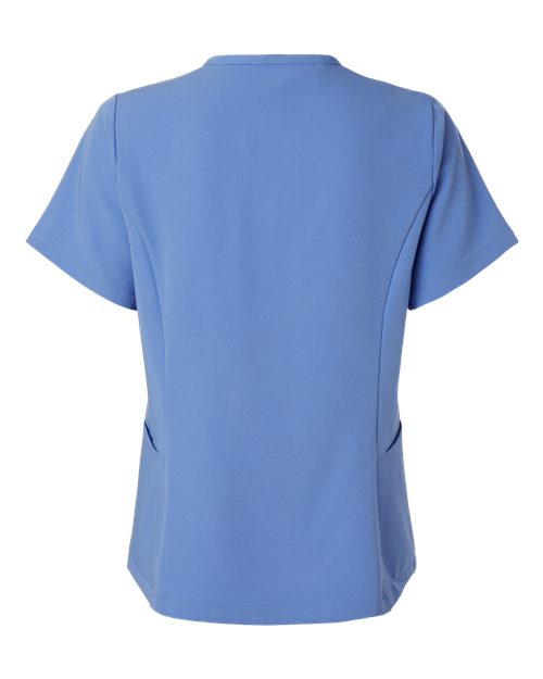 Women's Calix Fit & Flare Scrub V-Neck Top - Ceil Blue