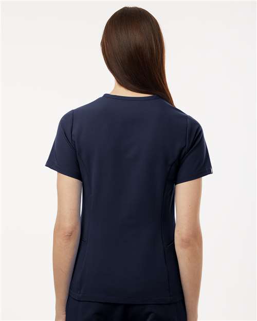 Women's Calix Fit & Flare Scrub V-Neck Top - Midnight Navy