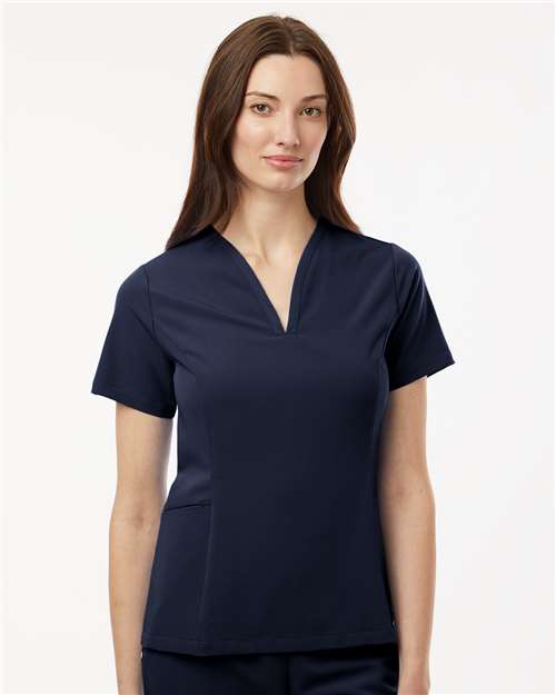 Women's Calix Fit & Flare Scrub V-Neck Top - Midnight Navy