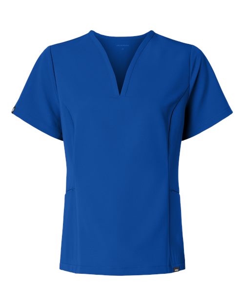 Women's Calix Fit & Flare Scrub V-Neck Top - Royal Blue