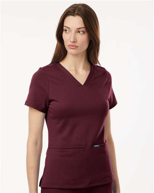 Women's Cesi UltraSOFT­™ Scrub V-Neck Top - Burgundy