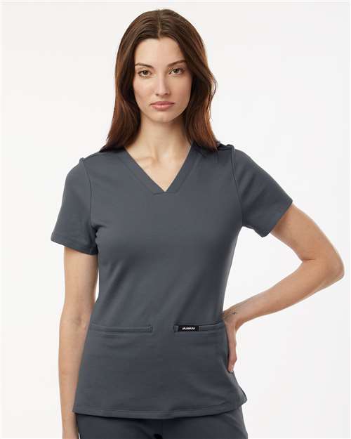 Women's Cesi UltraSOFT­™ Scrub V-Neck Top - Carbon Grey