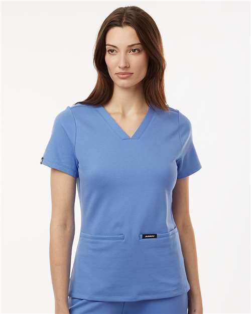 Women's Cesi UltraSOFT­™ Scrub V-Neck Top - Ceil Blue