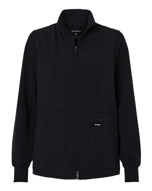 Women's Ceri Essential Full-Zip 6-Pocket Scrub Jacket - Black