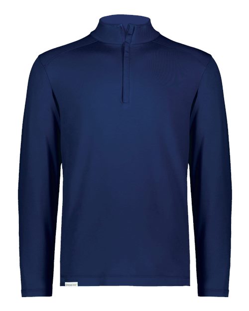 Unisex Eco Revive™ Ventura Soft Knit Quarter-Zip Pullover - Navy