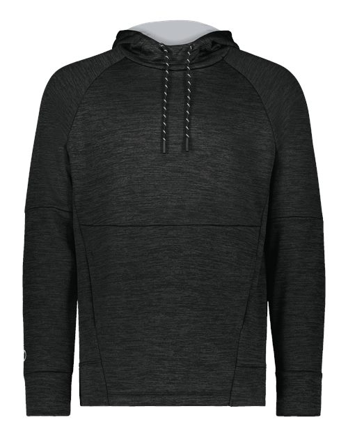 Men's All-Pro Performance Fleece Hooded Sweatshirt - Black Heather/ Silver