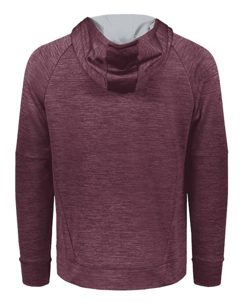 Men's All-Pro Performance Fleece Hooded Sweatshirt - Maroon Heather/ Silver