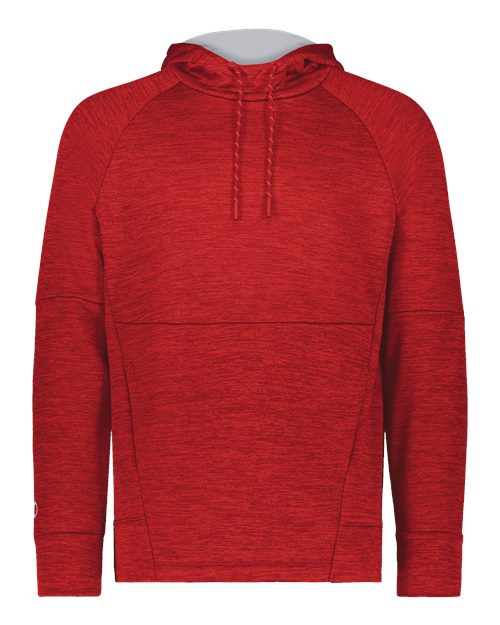 Men's All-Pro Performance Fleece Hooded Sweatshirt - Scarlet Heather/ Silver