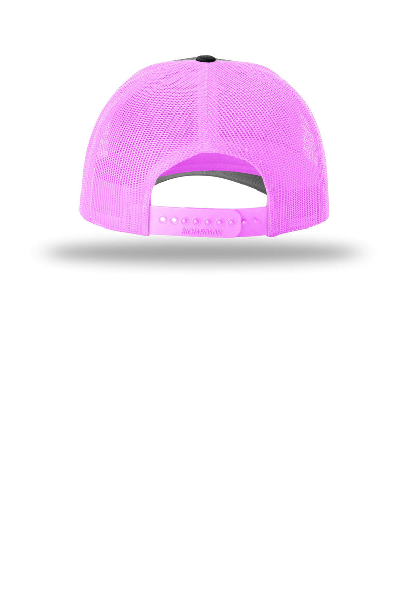 Richardson Low Pro Trucker - Black/ Neon Pink