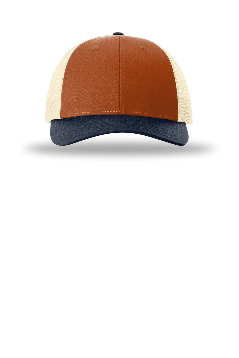 Richardson Low Pro Trucker - Dark Orange/ Birch/ Patriot Blue