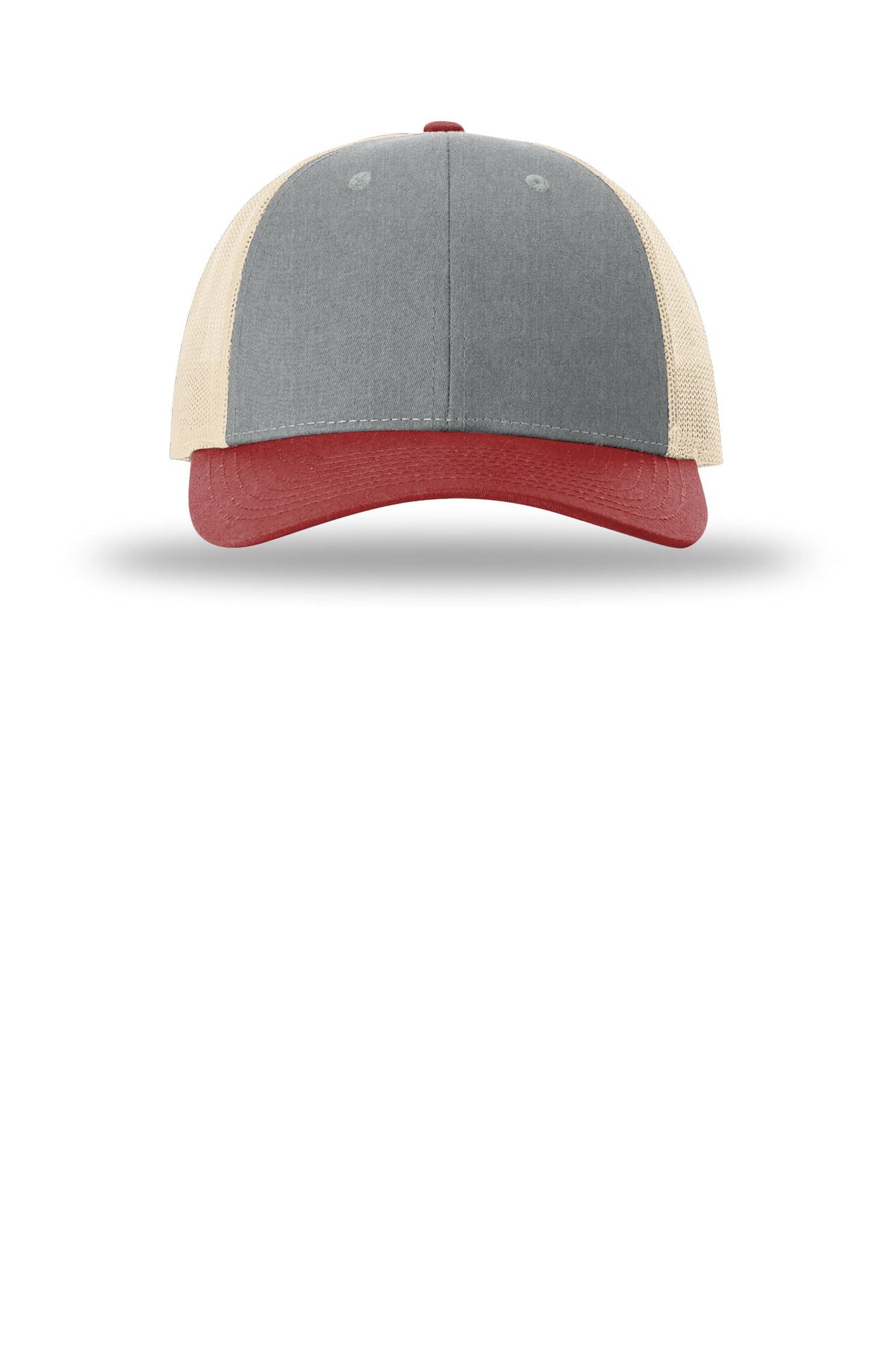 Richardson Low Pro Trucker - Heather Grey/ Birch/ Cardinal
