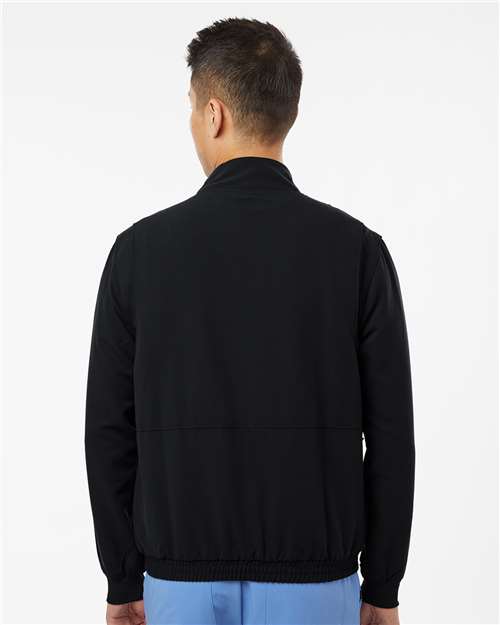 Men's Wolfe Everyday Full-Zip 6-Pocket Scrub Jacket - Black