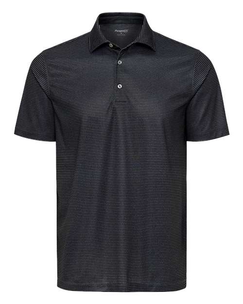 Men's Aiken Striped Polo - Charcoal Heather/ Black