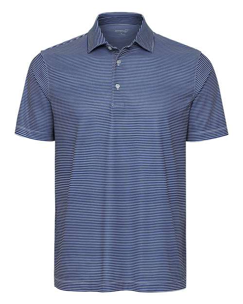 Men's Aiken Striped Polo - Navy Heather/ White