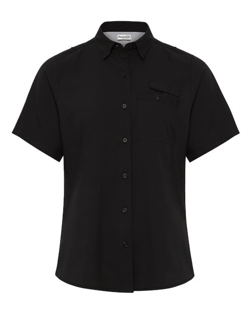 Women's Hatteras Performance Short Sleeve Fishing Shirt - Black