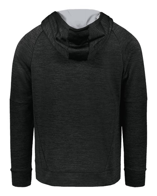 Youth All-Pro Performance Fleece Hooded Sweatshirt - Black Heather/ Silver