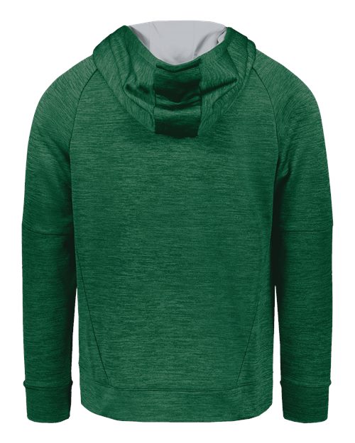 Youth All-Pro Performance Fleece Hooded Sweatshirt - Dark Green Heather/ Silver
