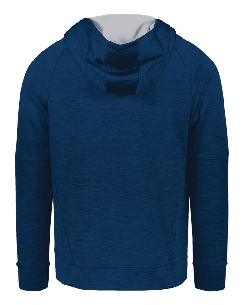 Youth All-Pro Performance Fleece Hooded Sweatshirt - Navy Heather/ Silver