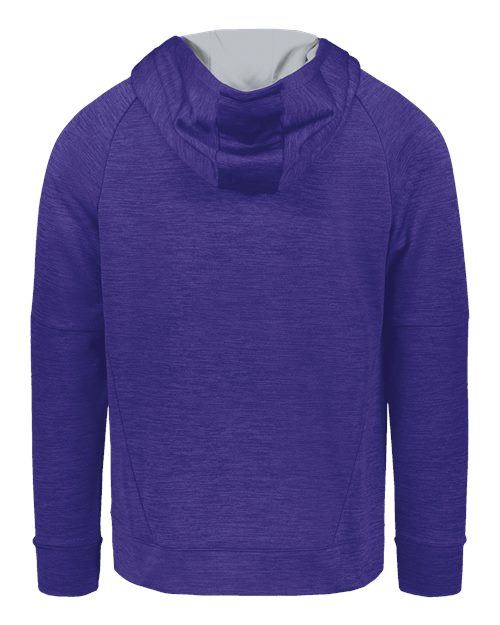 Youth All-Pro Performance Fleece Hooded Sweatshirt - Purple Heather/ Silver