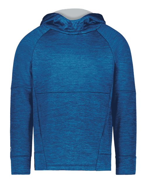 Youth All-Pro Performance Fleece Hooded Sweatshirt - Royal Heather/ Silver