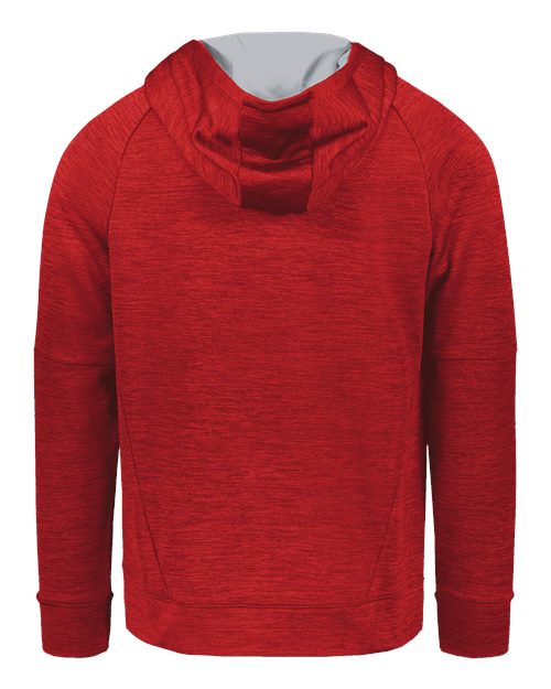 Youth All-Pro Performance Fleece Hooded Sweatshirt - Scarlet Heather/ Silver