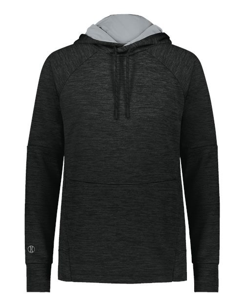 Women's All-Pro Performance Fleece Hooded Sweatshirt - Black Heather/ Silver