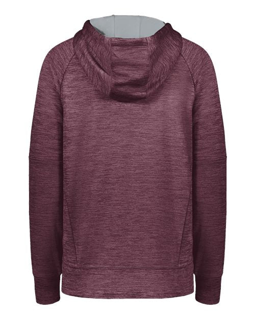 Women's All-Pro Performance Fleece Hooded Sweatshirt - Maroon Heather/ Silver