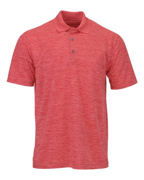 Men's Dakota Striated Heather Polo - Crimson Heather