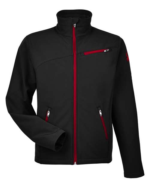 Men's Transport Soft Shell Jacket - Black/ Red