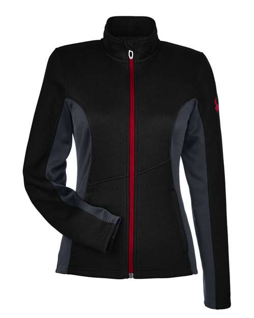 Women's Constant Full-Zip Sweater Fleece Jacket - Black/ Polar/ Red