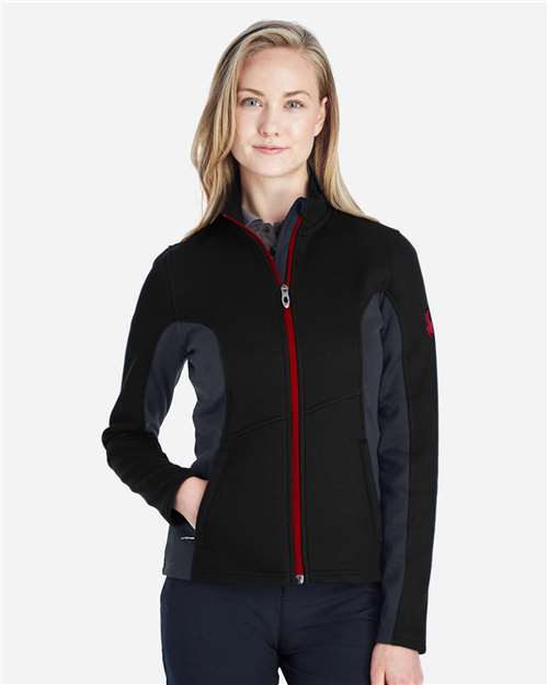 Women's Constant Full-Zip Sweater Fleece Jacket - Black/ Polar/ Red