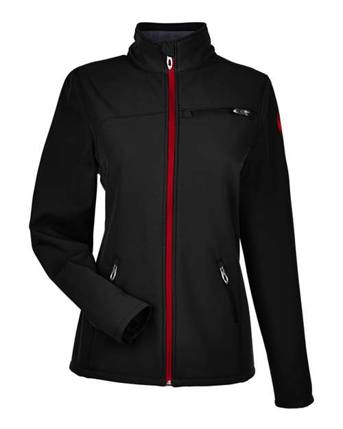 Women's Transport Soft Shell Jacket - Black/ Red