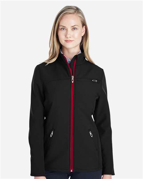 Women's Transport Soft Shell Jacket - Black/ Red