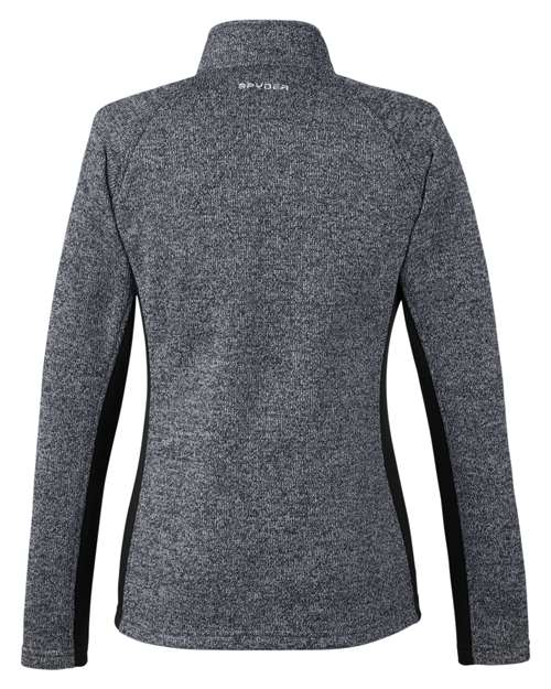 Women's Constant Half-Zip Sweater Fleece Pullover - Black Heather/ Black