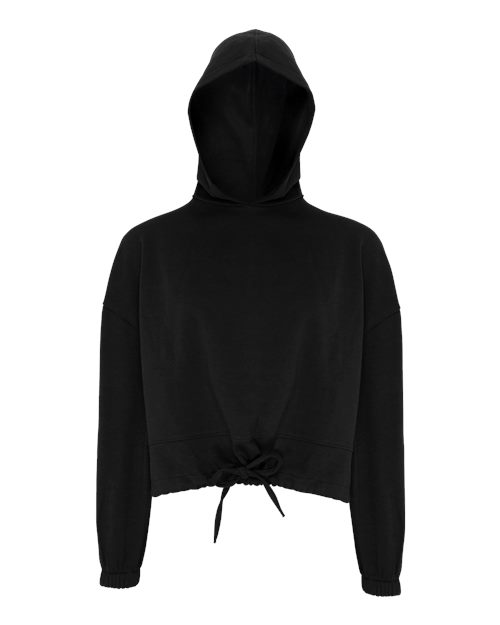 Women's Cropped Maria Hooded Sweatshirt - Black
