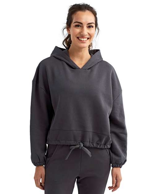 Women's Cropped Maria Hooded Sweatshirt - Charcoal