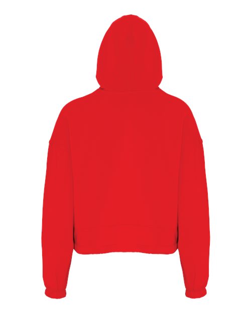 Women's Cropped Maria Hooded Sweatshirt - Fire Red