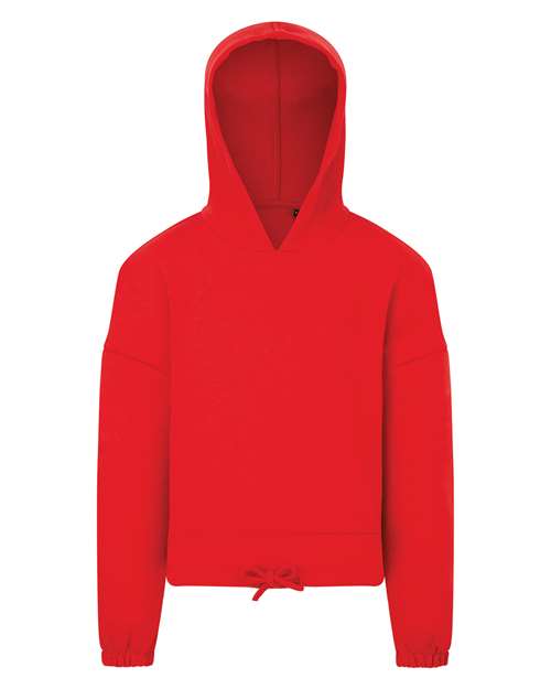 Women's Cropped Maria Hooded Sweatshirt - Fire Red
