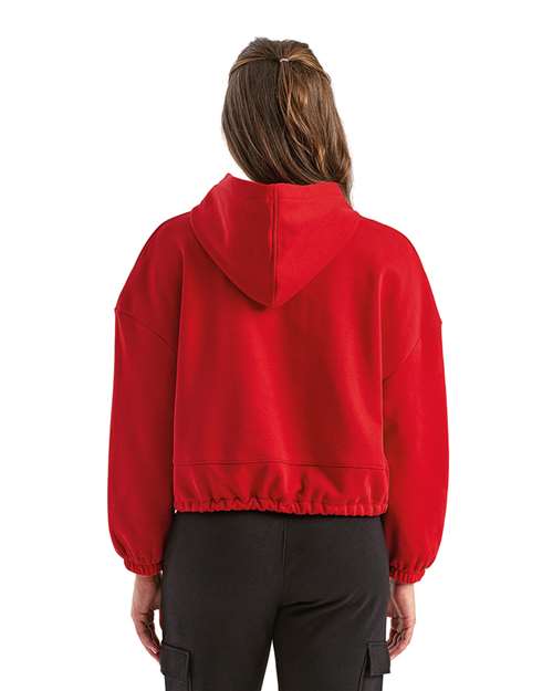 Women's Cropped Maria Hooded Sweatshirt - Fire Red