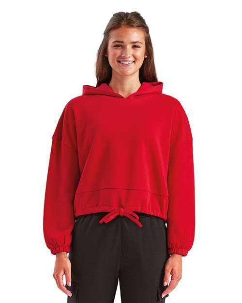 Women's Cropped Maria Hooded Sweatshirt - Fire Red