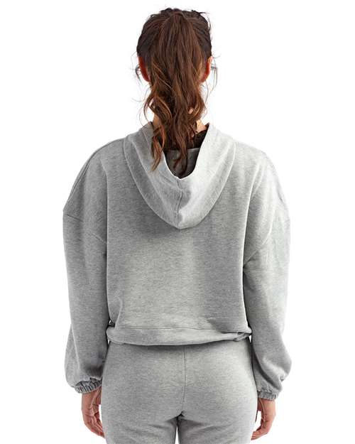 Women's Cropped Maria Hooded Sweatshirt - Heather Grey