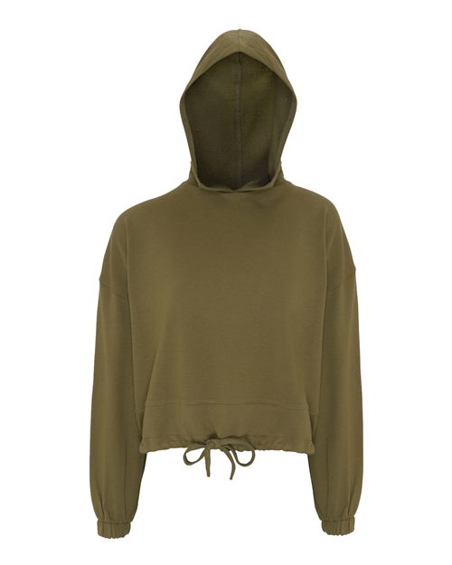 Women's Cropped Maria Hooded Sweatshirt - Olive